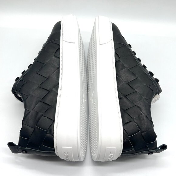 JSLIDES Womens Size 8.5 Dede Black Woven Leather Platform Sneakers‎ Shoes - Picture 8 of 13